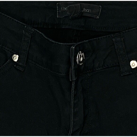 Zenana Jeans Mechanics Black Denim Jean Tapered Low Rise Stretch Size 9 - Picture 4 of 4